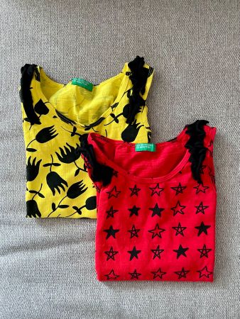 Benetton Sommer Tops, Gr. 140, Mädchen Set