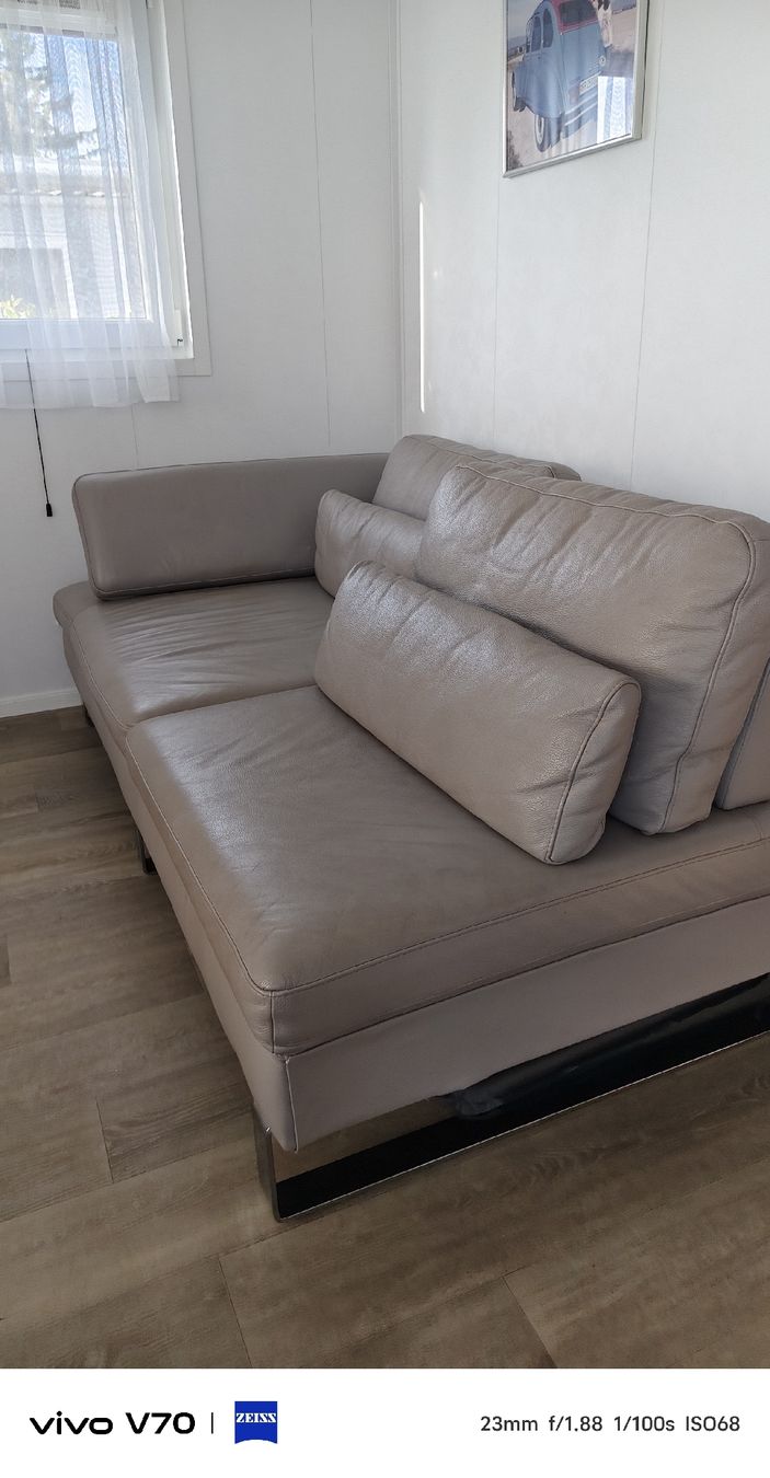 Pfister Sofas: Sofa modulable cuir gris – D'occasion à Sugiez par clo_76gd 2