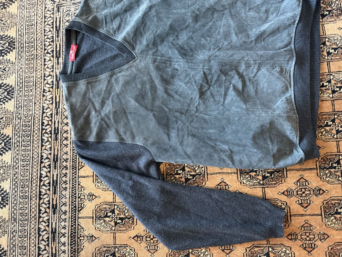 Maglioni & Felpe: Il Granchio Wollpullover mit Leder, Grau – Usato da Locarno venduto da Ery02 3