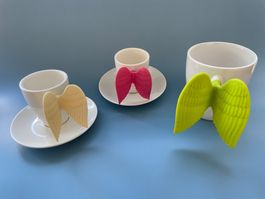 3x PYLONES Tasse Angel Engel Flügel Espresso Kaffee Tee