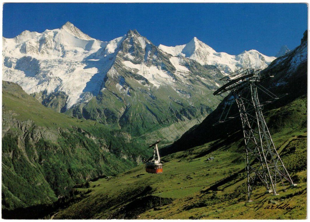 Ansichtskarten: Zinal - Luftseilbahn Sorebois – Gebraucht aus Binningen von Mountainrider