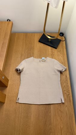 Max MARA Kaschmir Shirt Blouse TOP Wolle warm beige zeitlos