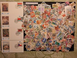 Environ 1000 timbres étrangers dès anciens (X16)