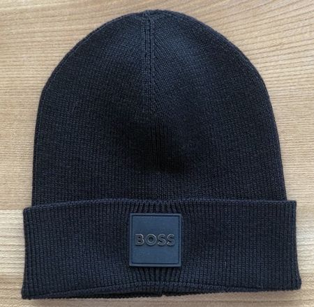 BOSS Strickmuetze, neuwertig, dunkelblau, Made in Italy