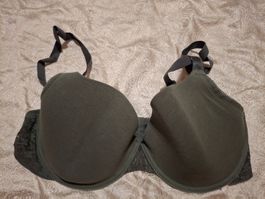 H&M Bügel BH, Grösse 80D, Olive Grün