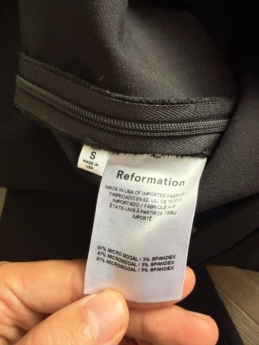 Reformation Leggings: Reformation Black Pants Size S Split Leg good condition – Usato da Meilen venduto da tan_v628 3