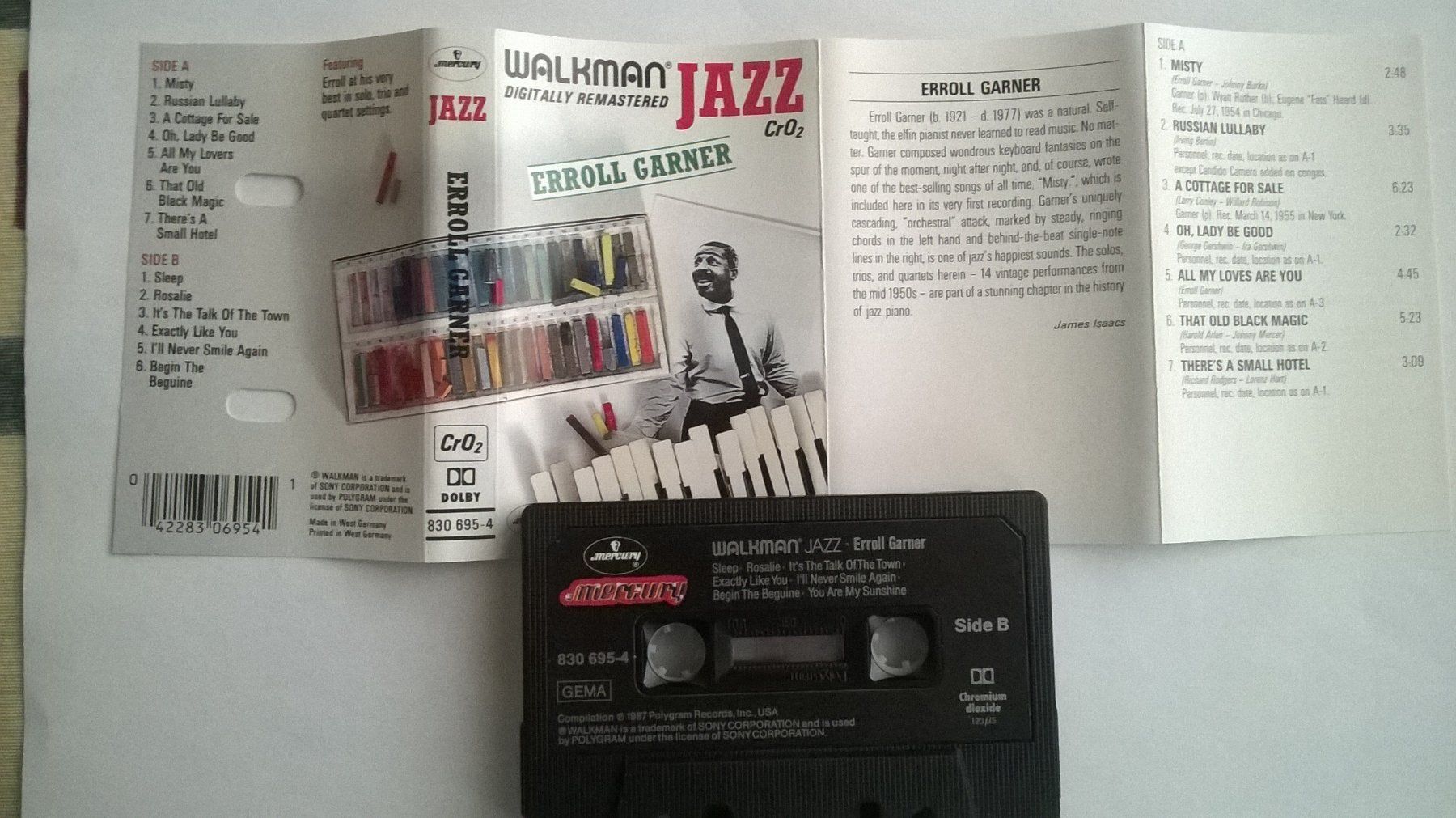 Musicassette: Cassette audio Erroll Garner 1987 – Usato da Fontainemelon venduto da cathare67 1