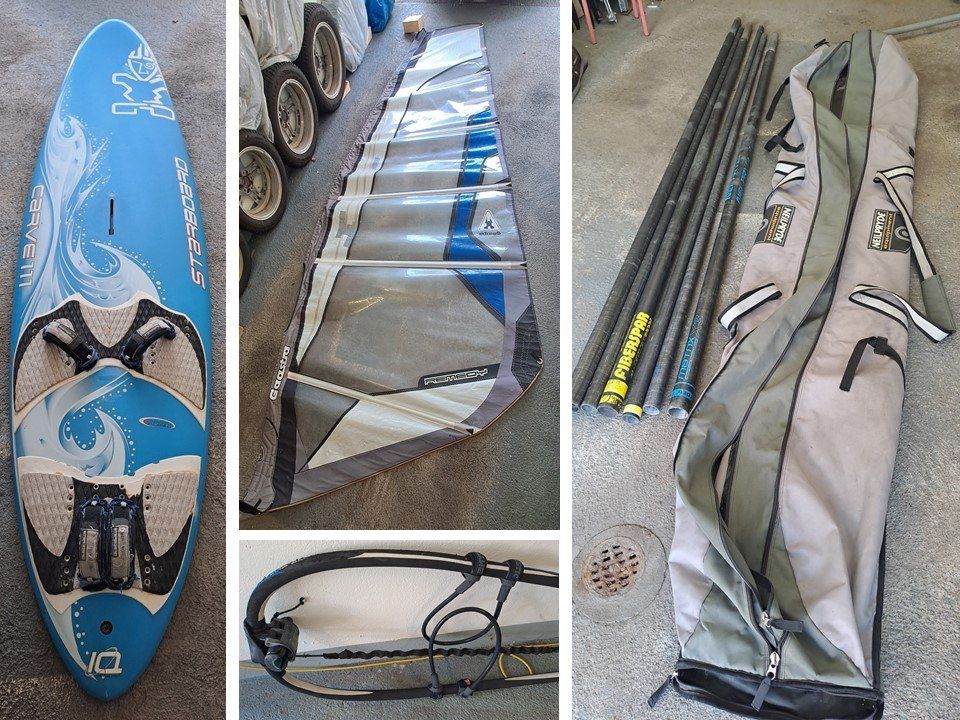 Planches de surf: Komplette Windsurf-Ausrüstung – D'occasion à Thun par crisni