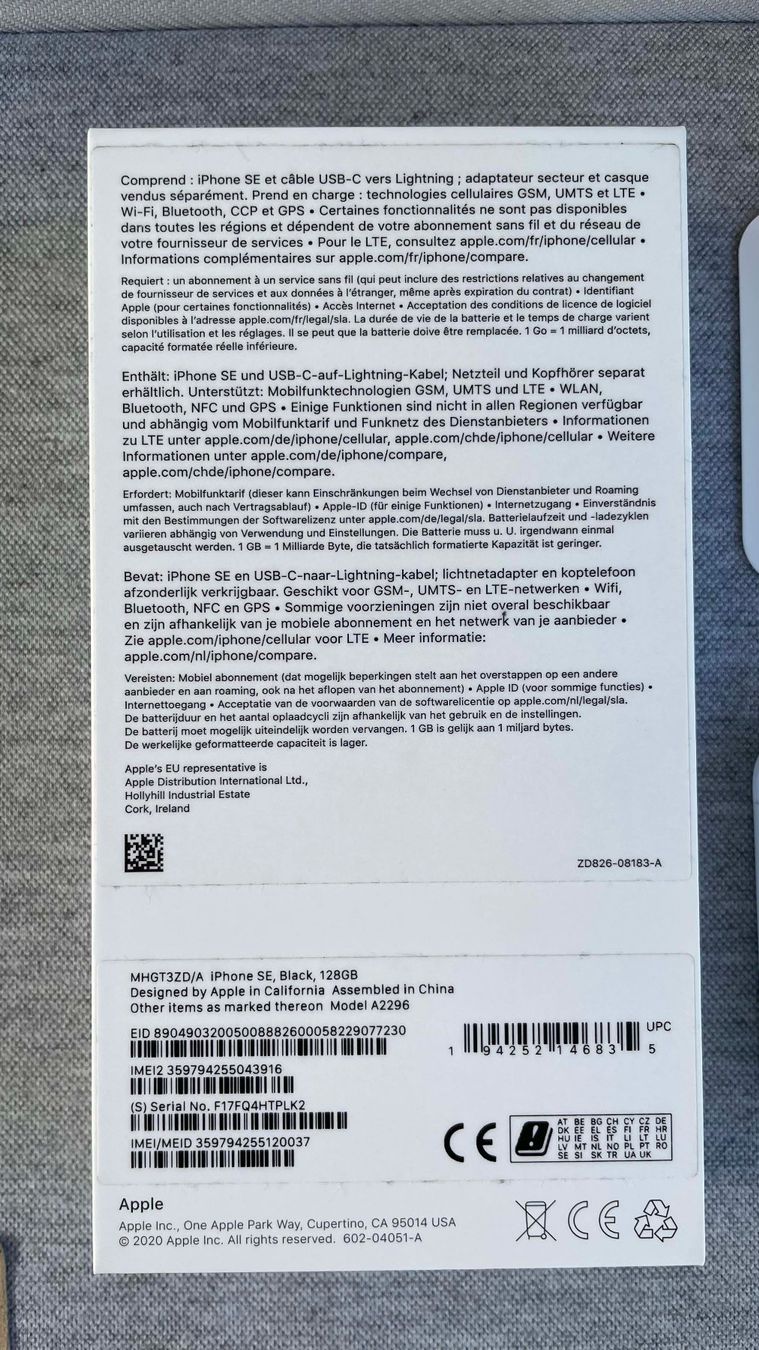 Apple Telefoni cellulari / Smartphones: iPhone SE (2. Generation) 128 GB – Usato da Reinach BL venduto da Dragonfly 6