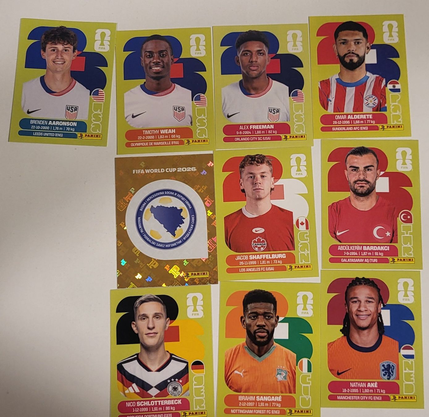 Panini Sammelbilder & Trading cards: 10 Panini WC26 Bilder – Gebraucht aus Stans von myb_6lyw