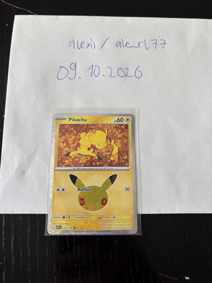 Pokémon Sammelbilder & Trading cards: Pikachu #13 30th Celebration EN – Neu (gemäss Beschreibung) aus Cham von ale_rl77