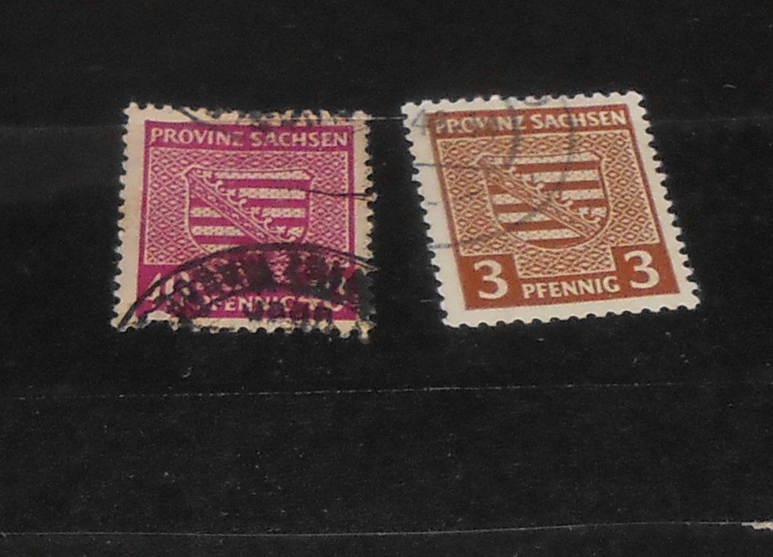Tutti i francobolli: Marken Sachsen 3 Pfennig, 2 Stueck, gebraucht – Usato da Basel venduto da Javer