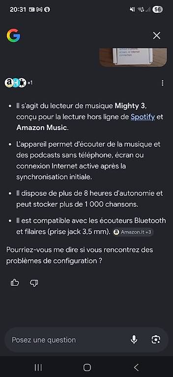 Cuffie: Mighty 3, Écoute Podcast & Spotify sans téléphone  – Usato da Préverenges venduto da mel_k6bd 1