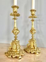K0374 Antikes Kerzenständer-Paar Louis XVI-Stil NapIII ~1870