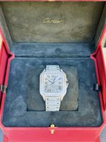 Cartier Santos Iced Out Automatic Fullset Neu