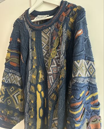 Pull Coogi Blues Vintage, Taille M, en super état!