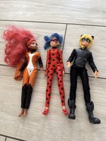 3 Miraculous Puppen Ladybug Cat Noir Rena Rouge Set