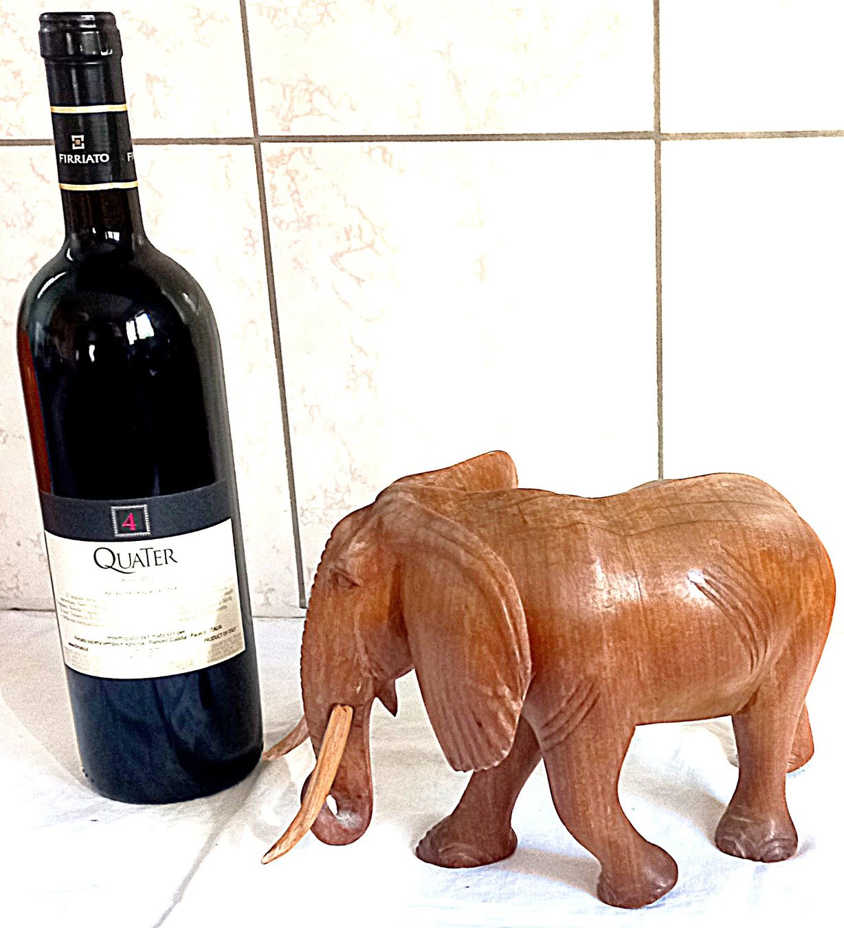 Figuren: Elefant aus Holz gross H 17cm – Neu (gemäss Beschreibung) aus Baar von 2cvbaar 2