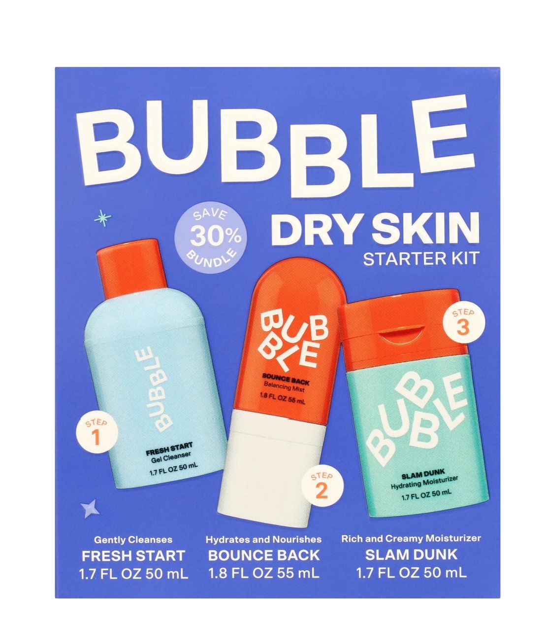 Gesichtspflege: Bubble Dry Skin Bundle 3 Step Hydrating Routine LP. 69.- CHF – Neu und originalverpackt aus Cham von Trendy_Outlet 4