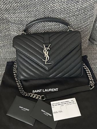 YSL Saint Laurent College Medium Tasche Schwarz