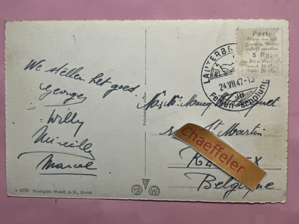 Cartes postales: 1947 Iseltwald – D'occasion à Zürich par Chaeffeler 1