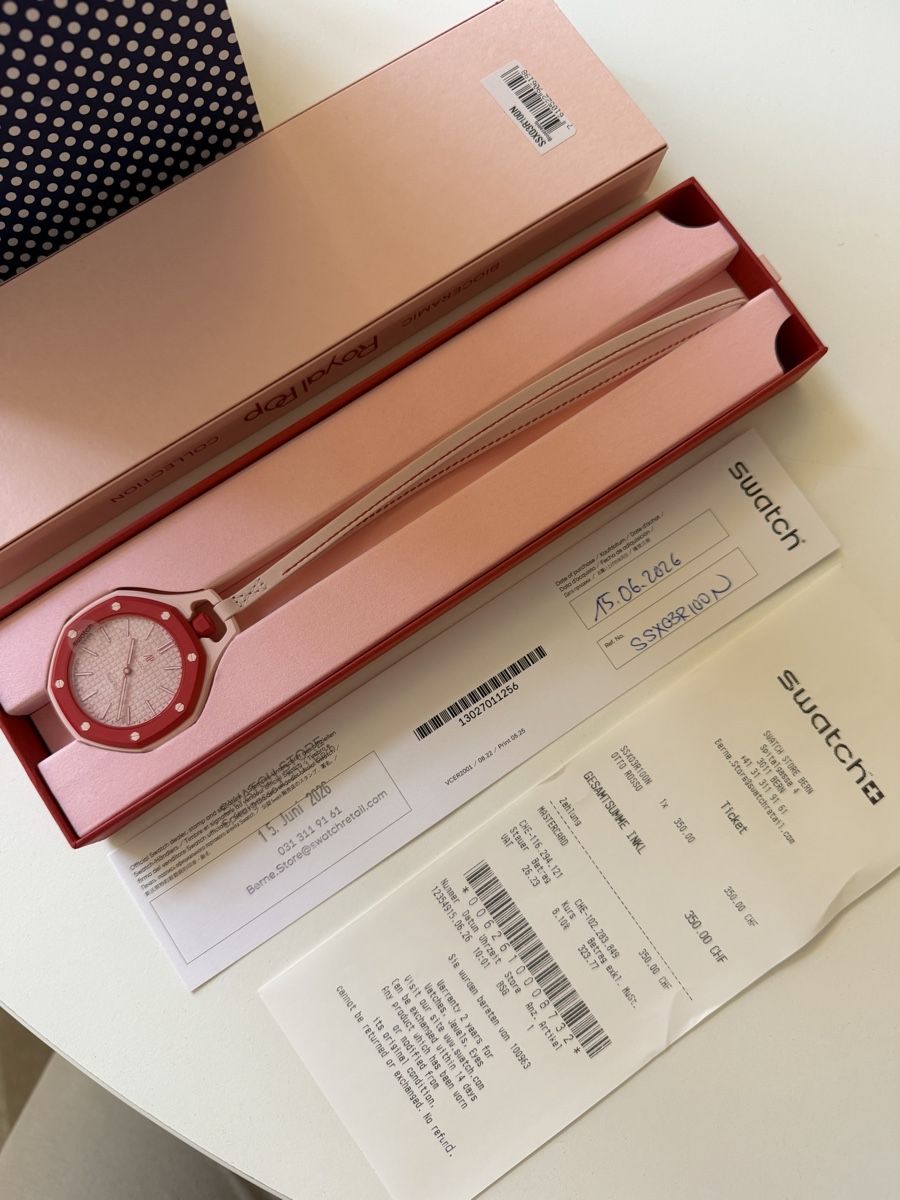 Swatch Orologi: Swatch x AP Otto Rosso / rot – Nuovo e nell'imballaggio originale da Bern venduto da Brobo 1