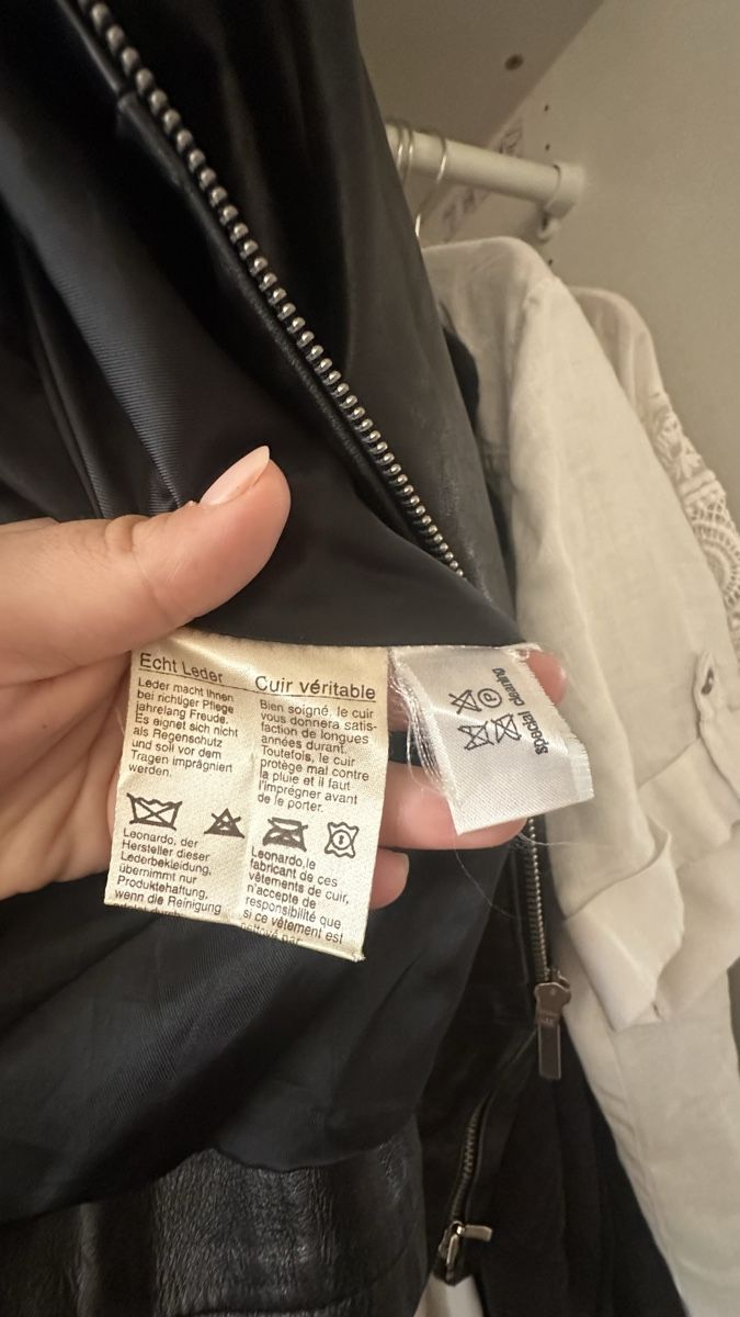 Giacche: Leonardo Echtleder Lederjacke Schwarz Gr. 34 – Usato da Winterthur venduto da whatdreamz 4