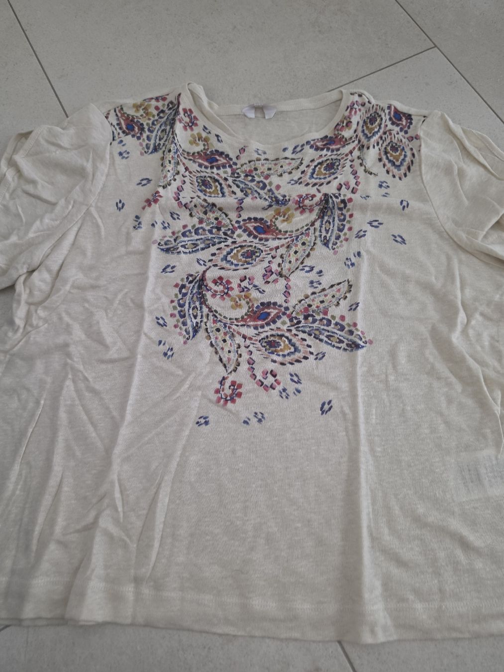 Riani T-shirt: Riani Leinenshirt 30 – Nuovo (secondo la descrizione) da Berg TG venduto da lisboa.sky