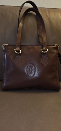 Sac à main Cartier en cuir bordeaux 👜