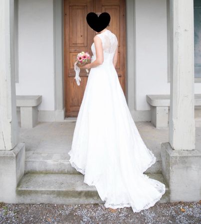 Hochzeitskleid aus Spitze, Gr. 40