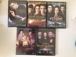 Die Twilight Saga  - alle 5 Filme -  DVDs