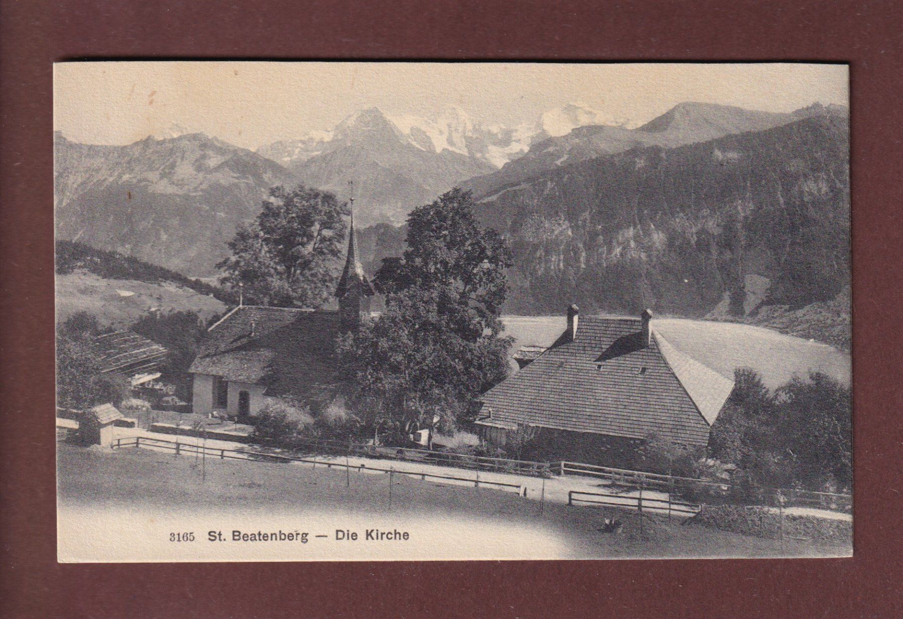 Cartoline postali: ST. BEATENBERG - Kirche – Usato da Pully venduto da nicecards