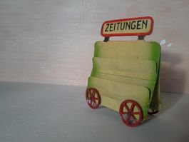 Antiker Zeitungsständer, Blechspielzeug, Rarität top!