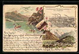 Litho Interlaken, Ortsansicht mit Brienz