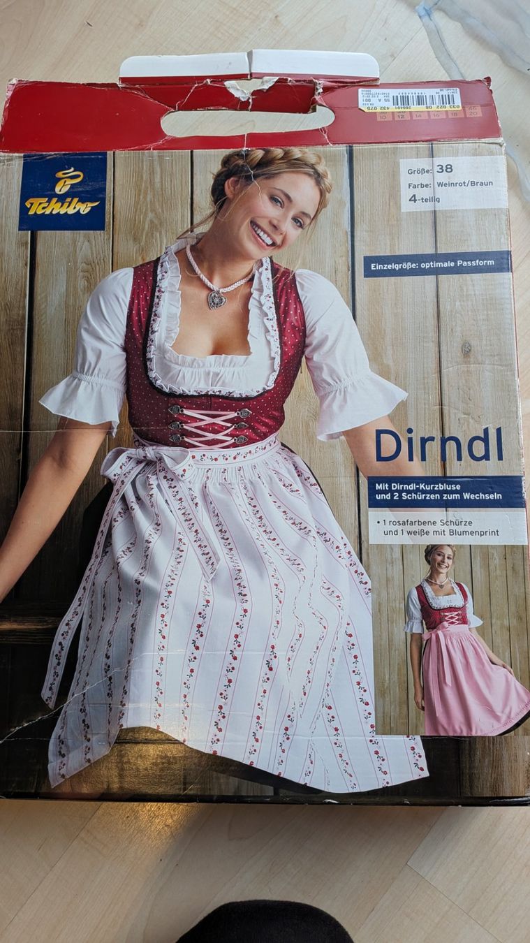 Tchibo Vestiti: Dirndl Gr. 38 Oktoberfest Mottoparty Tchibo 4 teilig – Usato da Horw venduto da Rebuho 2