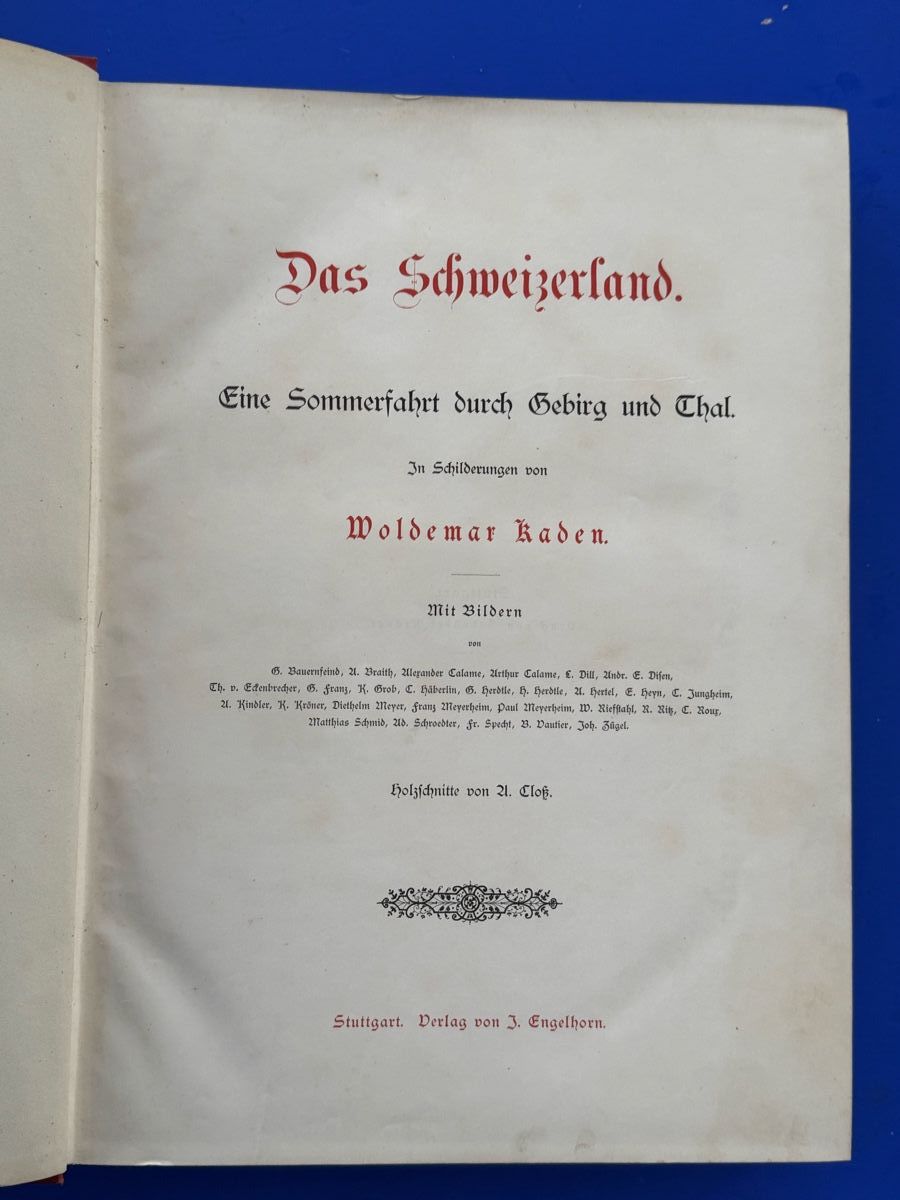 Libri: Das Schweizerland. Eine Sommerfahrt durch Gebirg und Thal. – Usato da Adliswil venduto da buch_und_kunst 1