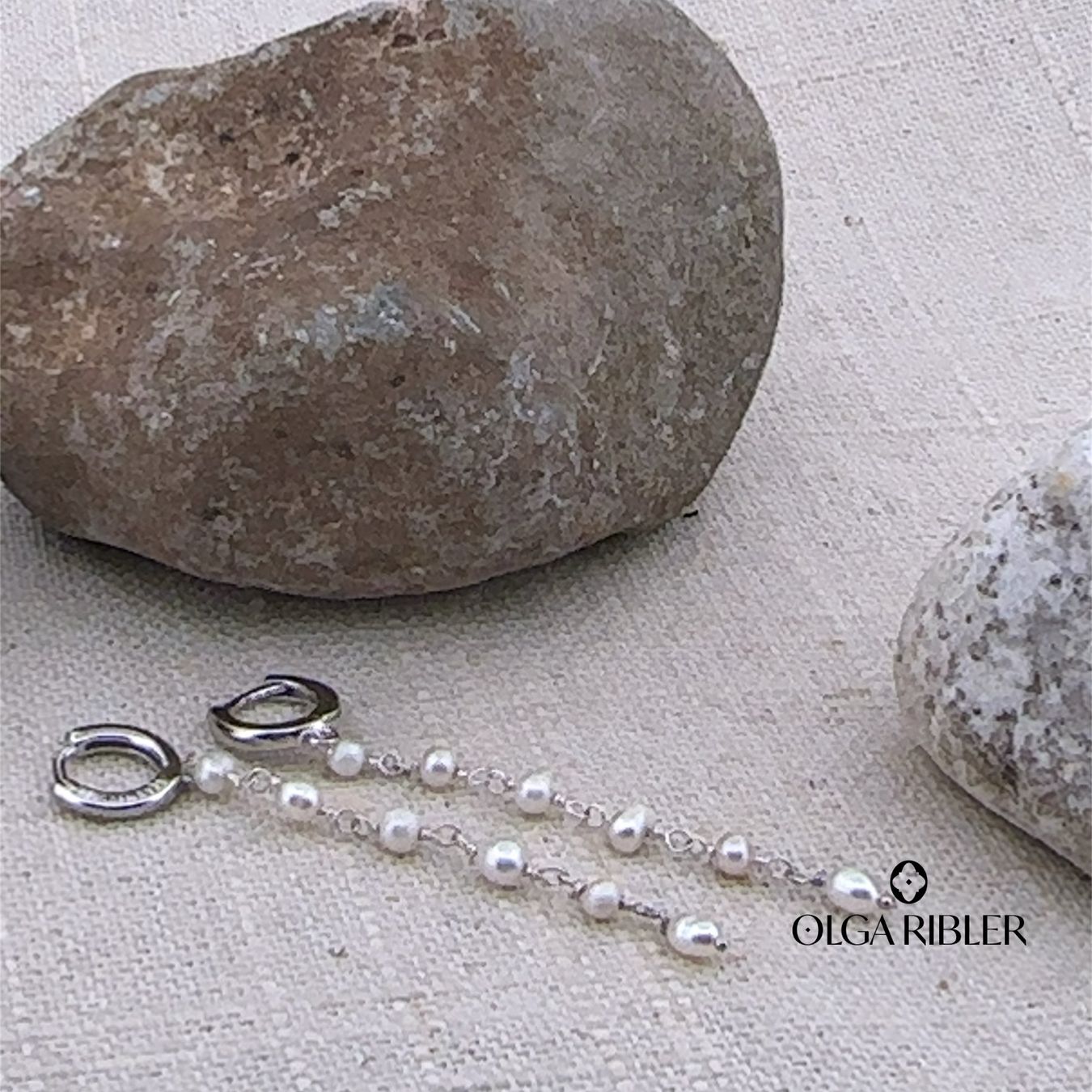 Olga Ribler Orecchini pendenti & Orecchini a lobo: Sterling Silber 925 Creolen 10 mm mit Perlen – Nuovo (secondo la descrizione) da Luzern venduto da Schmuckoutlet 3