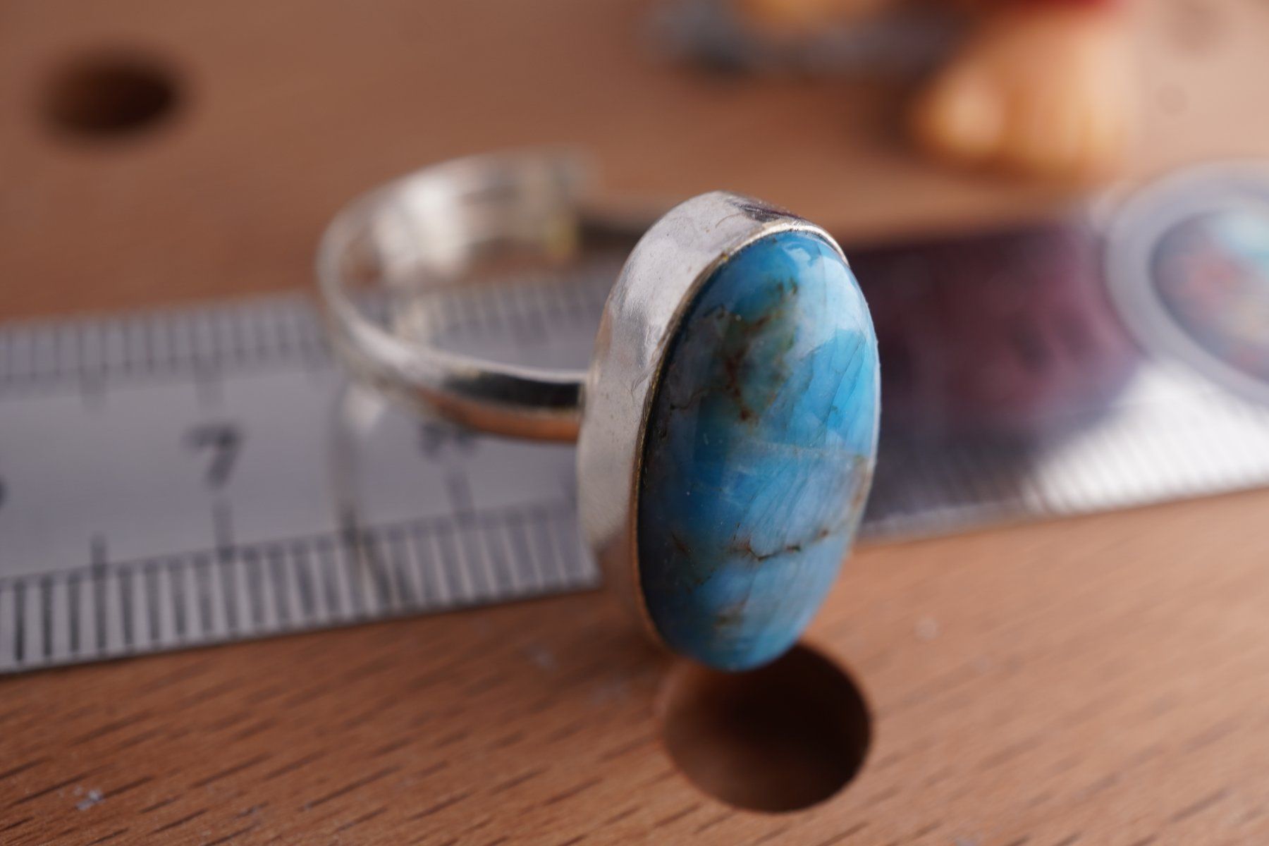 Minéraux & Lithothérapie: Apatit Blau   ring Grösse  Variabel     (Räumung!) – Neuf avec emballage d'origine à Eschenbach SG par topstone 5