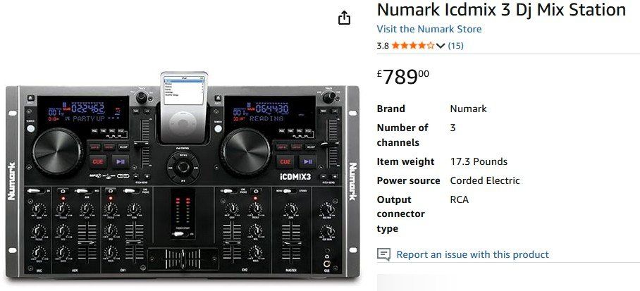 Numark Console di mixaggio: Numark iCDMIX3 Controller DJ-Mixer – Usato da Collonges venduto da arashee 8