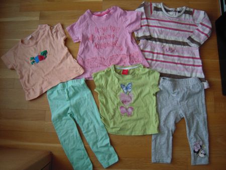 T-Shirts, Leggins, Röckli Gr 68 (S. Oliver, H&M, Disney)
