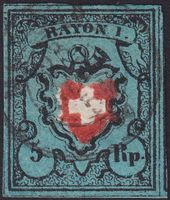 RI: 15II.f (grünlichblau) T.37 A2-U, mit Attest, Kat: 850.-+