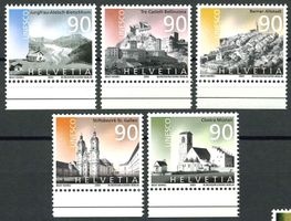 CH 2003, UNESCO-Welterbe der Schweiz, SBK 1096-1100**