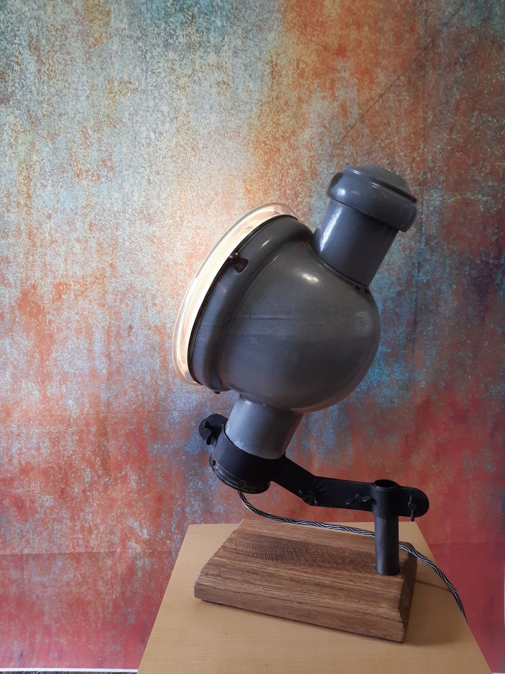 Lampade: Alter Emaille Scheinwerfer – Usato da Winterthur venduto da lampenretter 5