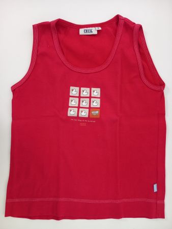 Cecil Top Gr. M (38) Entenprint Rot Sommerlich Top Zustand