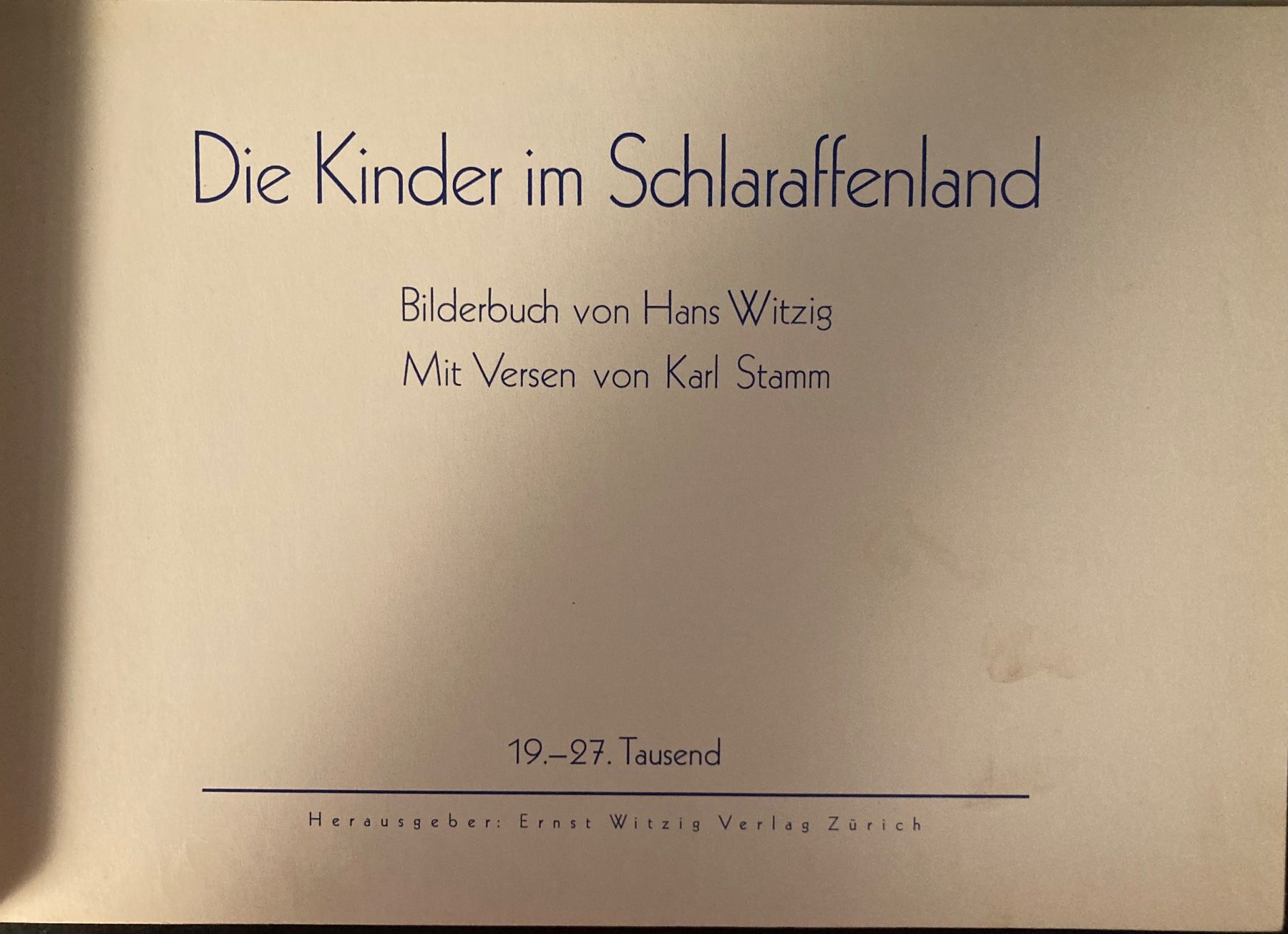 Libri: Die Kinder im Schlaraffenland Hans Witzig – Usato da Riniken venduto da begeh-r-bar 1