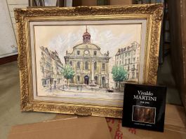 GENEVE:VIVALDO MARTINI(1908-1990) HUILE TOILE SIGNÉE+LIVRE