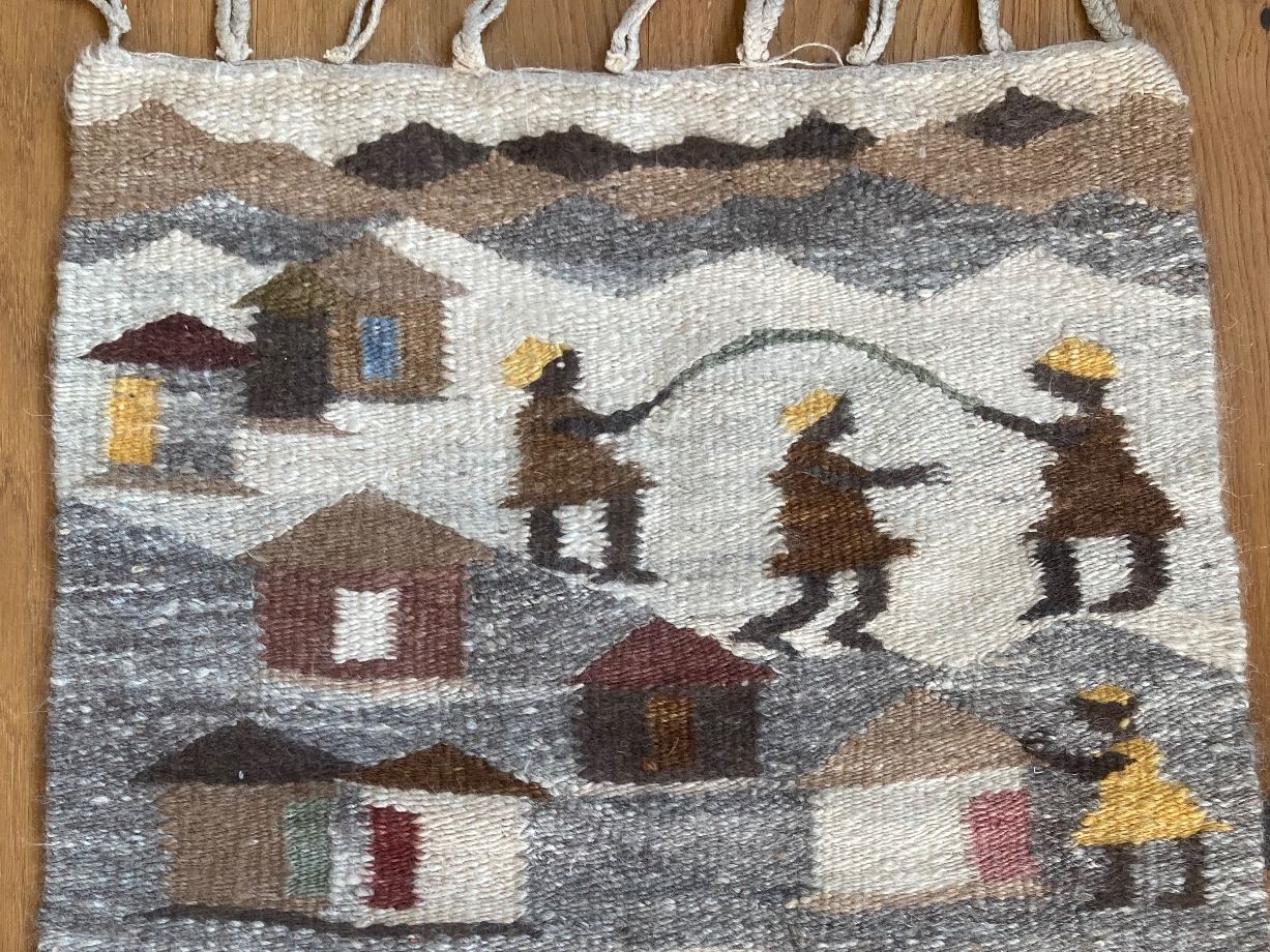 Tappeti: Südafrikanische Wohnkunst Teppich Lesotho Dorf – Usato da Worblaufen venduto da Invintage64