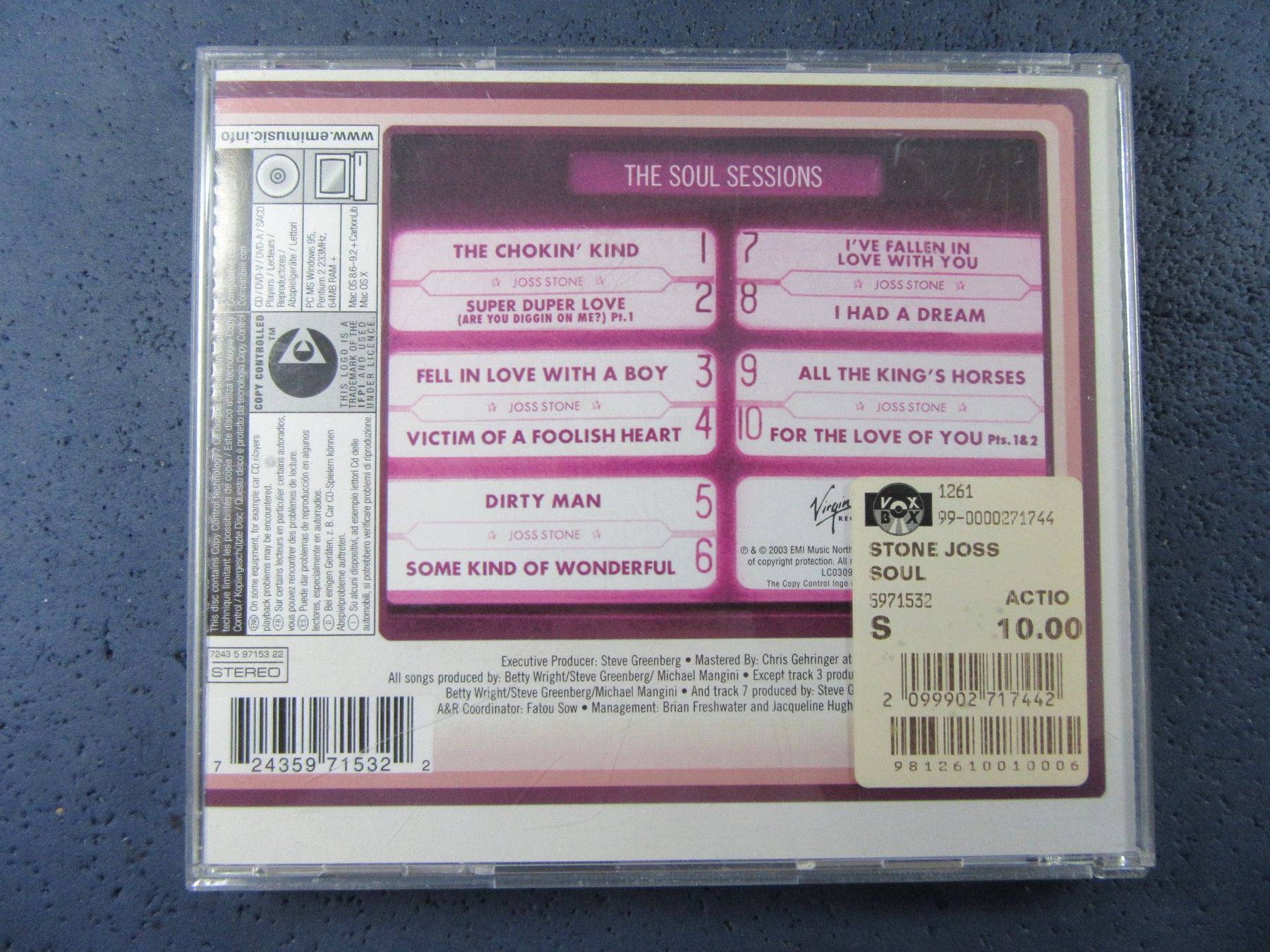 CD: JOSS STONE CD THE SOUL SESSIONS – Usato da Ettingen venduto da Hausi4711 1