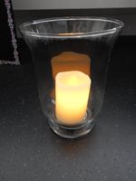 klassisches Windlicht Glasbehälter 15cm Kerzenständer