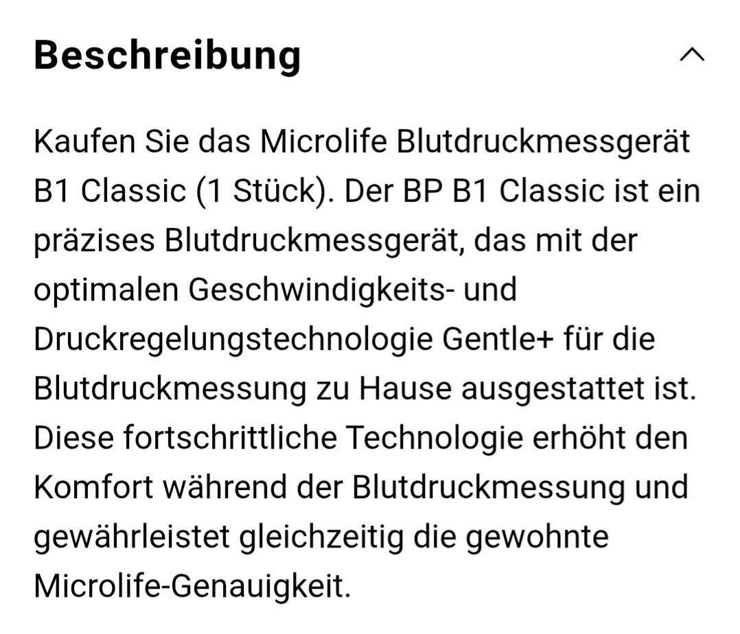 Medizinische Geräte: Microlife-Blutdruckmessgerät-B1 Classic. NEU. – Neu und originalverpackt aus Killwangen von Marc-Antonio 3